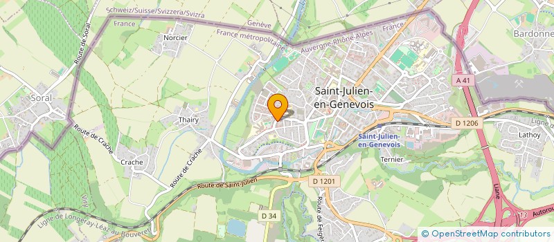 localisation de l'entreprise MADAME CELINE CANDELA à SAINT-JULIEN-EN-GENEVOIS