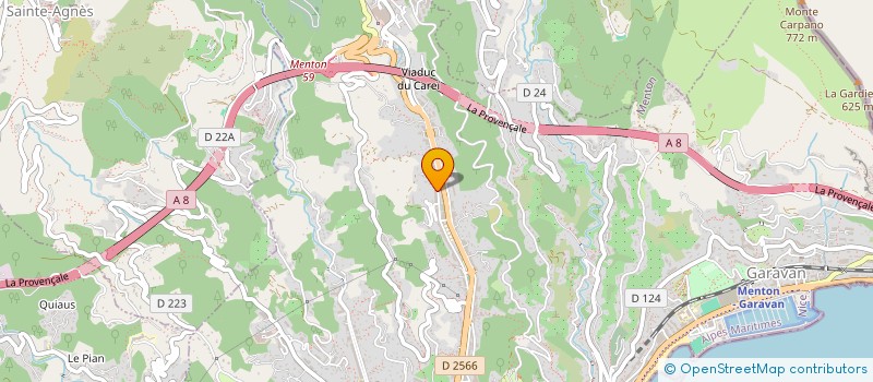 localisation de l'entreprise MADAME CELINE CAPUTO  MENTON