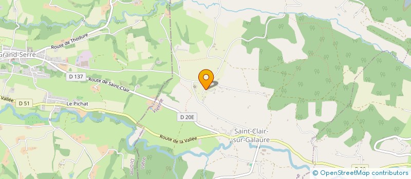 localisation de l'entreprise MADAME CELINE CARA  SAINT-CLAIR-SUR-GALAURE