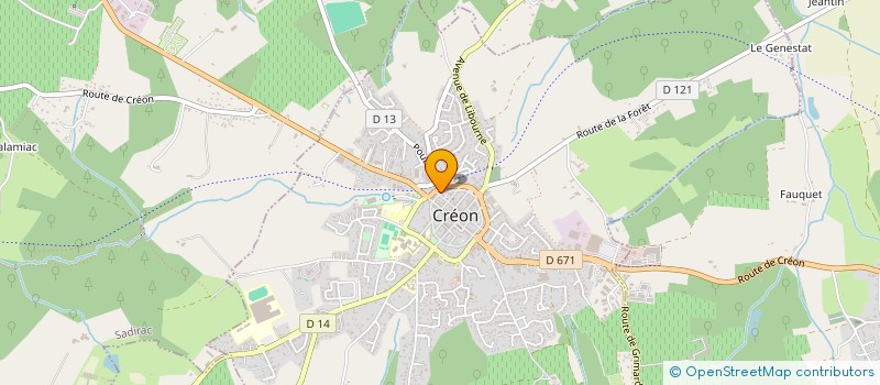 localisation de l'entreprise MADAME CELINE CASTELLAN  CREON