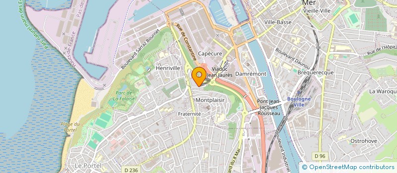 localisation de l'entreprise MADAME CELINE CAUX  BOULOGNE-SUR-MER