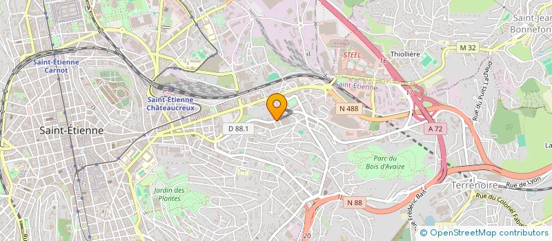 localisation de l'entreprise MADAME CELINE CHALENDAR  SAINT-ETIENNE