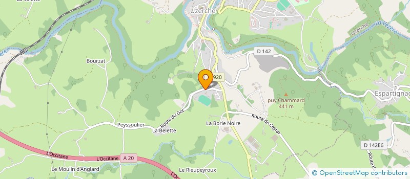 localisation de l'entreprise MADAME CELINE CHATEGNIER à ESPARTIGNAC