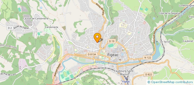 localisation de l'entreprise MADAME CELINE CHAUSSE  FIGEAC