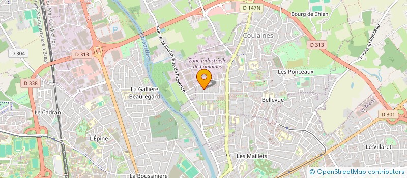 localisation de l'entreprise MADAME CELINE CHAUVIN  COULAINES