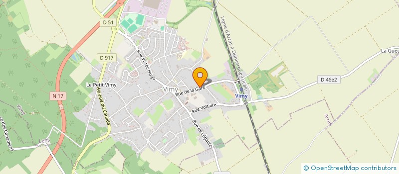 localisation de l'entreprise MADAME CELINE CHELLI  VIMY