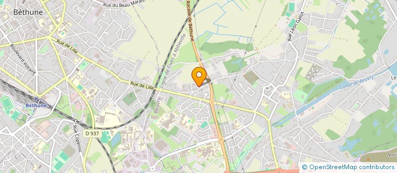 localisation de l'entreprise MADAME CELINE CHEVALIER  BEUVRY