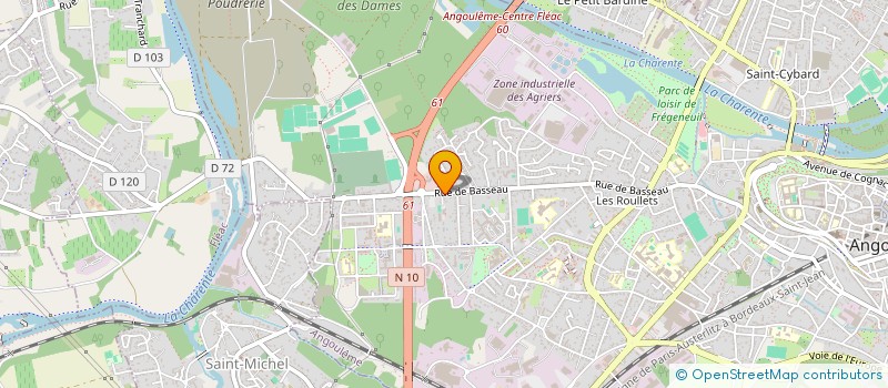 localisation de l'entreprise MADAME CELINE CHEVALLIER à ANGOULEME