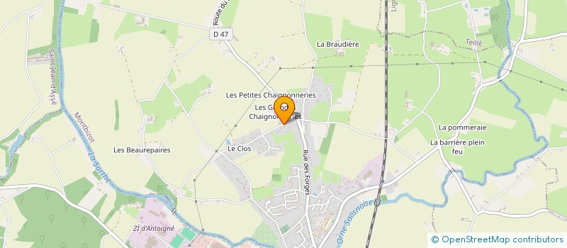 localisation de l'entreprise MADAME CELINE CHEVALLIER  MONTBIZOT