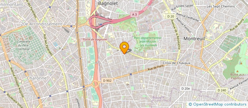 localisation de l'entreprise MADAME CELINE CHEVREL à BAGNOLET