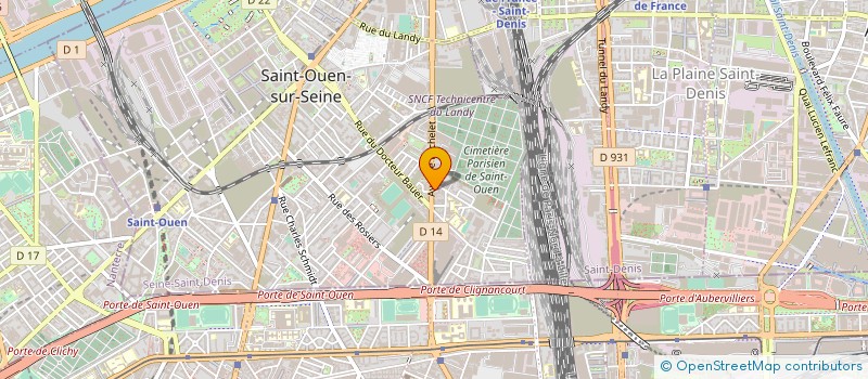localisation de l'entreprise MADAME CELINE CLAPIE à SAINT-OUEN-SUR-SEINE