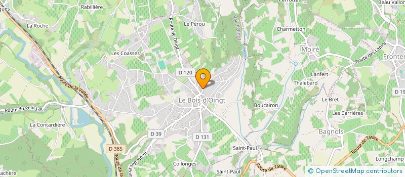 localisation de l'entreprise MADAME CELINE CLEMENT  VAL D'OINGT