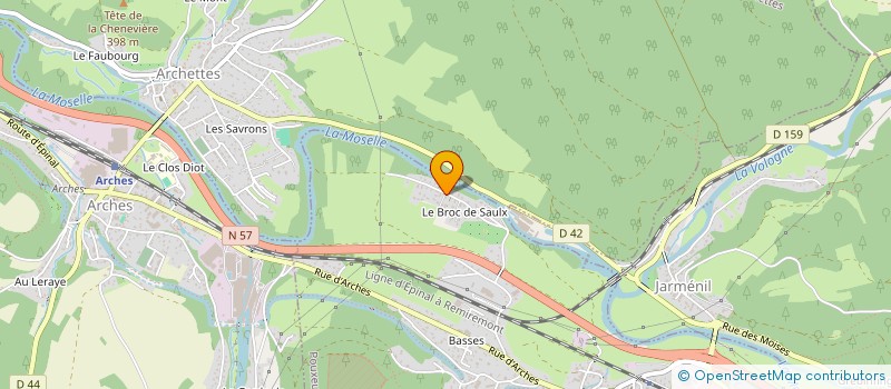 localisation de l'entreprise MADAME CELINE CLEMENT  POUXEUX