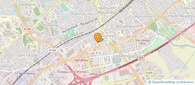 localisation de l'entreprise MADAME CELINE COGOLUENHES  NIMES