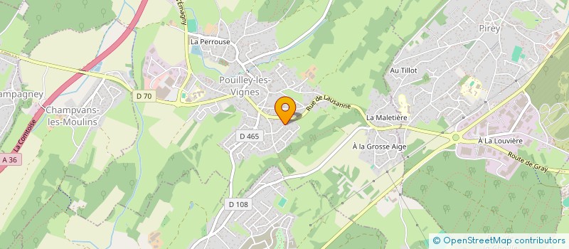 localisation de l'entreprise MADAME CELINE COLLINOT  POUILLEY-LES-VIGNES