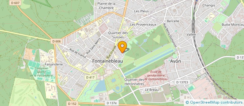 localisation de l'entreprise MADAME CELINE COMPIN  FONTAINEBLEAU