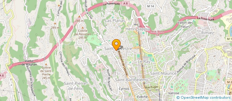 localisation de l'entreprise MADAME CELINE COPPINI à NICE
