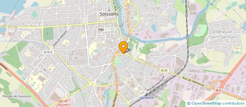 localisation de l'entreprise MADAME CELINE CORCY à SOISSONS