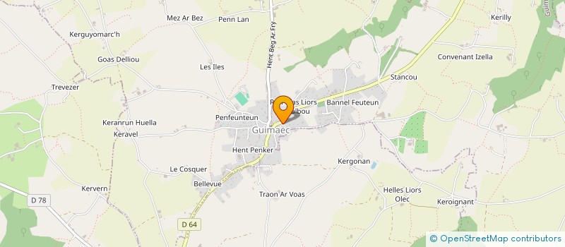 localisation de l'entreprise MADAME CELINE CORRE  PLOUEGAT-GUERAND