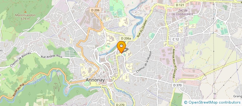 localisation de l'entreprise MADAME CELINE COTTANCIN  ANNONAY
