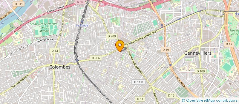 localisation de l'entreprise MADAME CELINE COUBARD à BOIS-COLOMBES