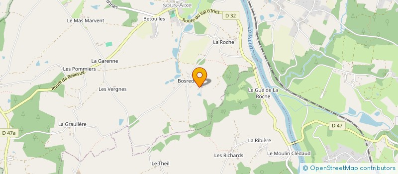 localisation de l'entreprise MADAME CELINE COURBET à SAINT-YRIEIX-SOUS-AIXE