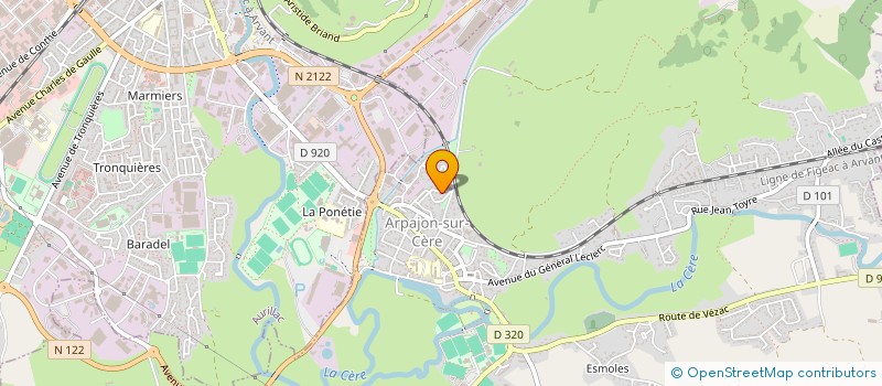 localisation de l'entreprise MADAME CELINE COURBON à ARPAJON-SUR-CERE