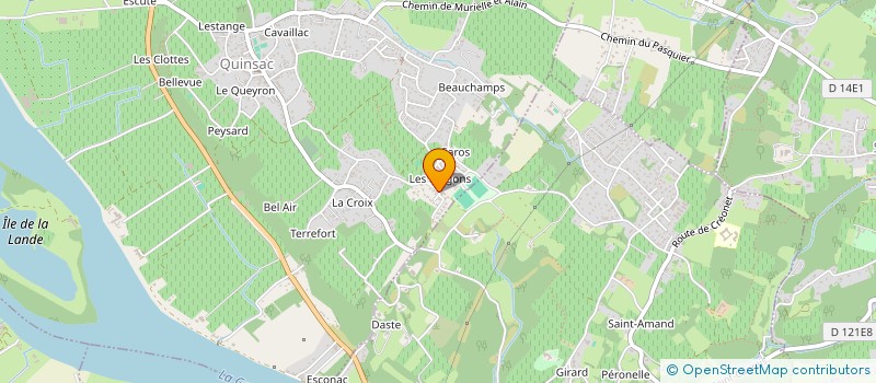 localisation de l'entreprise MADAME CELINE COURCIER  QUINSAC