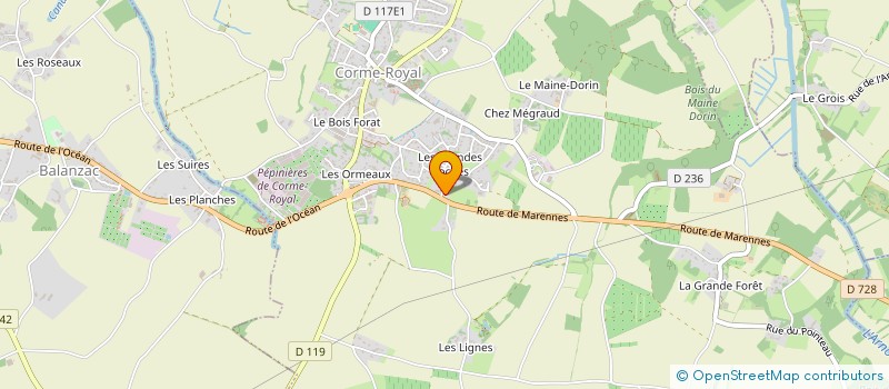 localisation de l'entreprise MADAME CELINE COUTIN  CORME-ROYAL