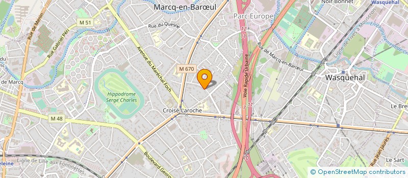 localisation de l'entreprise MADAME CELINE CRESPIN à MARCQ-EN-BARŒUL