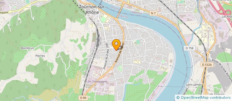 localisation de l'entreprise MADAME CELINE DARTHENUCQ à TOURNON-SUR-RHONE