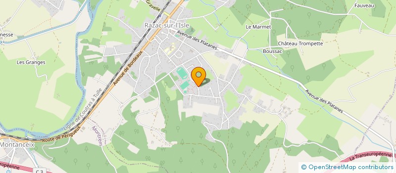 localisation de l'entreprise MADAME CELINE DELMAS  RAZAC-SUR-L'ISLE