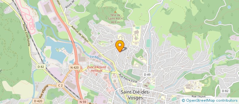 localisation de l'entreprise MADAME CELINE DELMOTTE à SAINT-DIE-DES-VOSGES