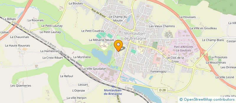 localisation de l'entreprise MADAME CELINE DENIAUD  MONTAUBAN-DE-BRETAGNE