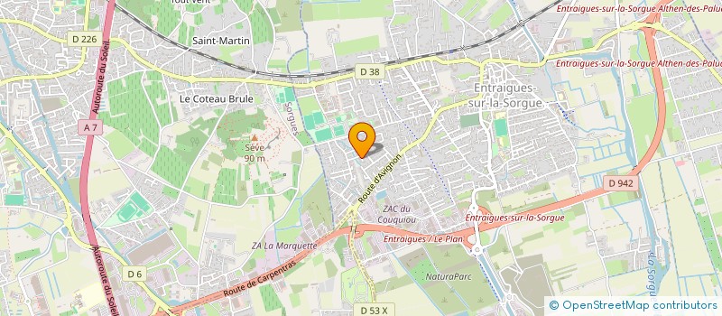 localisation de l'entreprise MADAME CELINE DERNELLE  ENTRAIGUES-SUR-LA-SORGUE