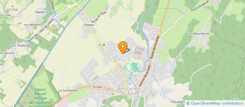 localisation de l'entreprise MADAME CELINE DESBIOLLES  SAINT-LAURENT-DU-PONT