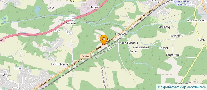 localisation de l'entreprise MADAME CELINE DINGEMANS  SAINT-VINCENT-DE-TYROSSE