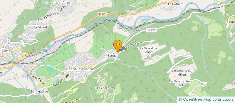 localisation de l'entreprise MADAME CELINE DOMELAND  LA PLAGNE TARENTAISE