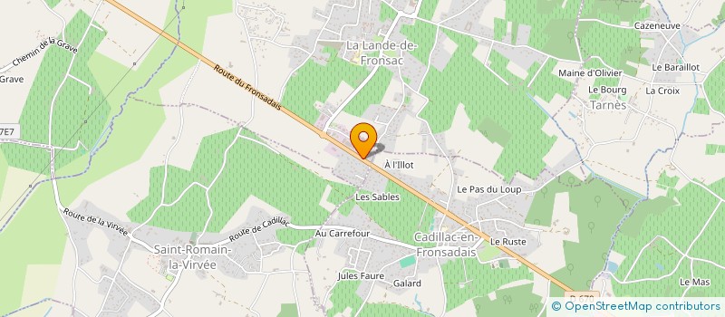 localisation de l'entreprise MADAME CELINE DUBAU à LA LANDE-DE-FRONSAC