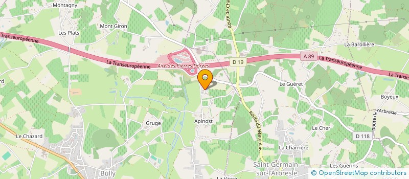 localisation de l'entreprise MADAME CELINE DUBESSY  BULLY