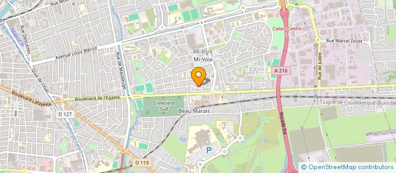 localisation de l'entreprise MADAME CELINE DUCHENE  CALAIS