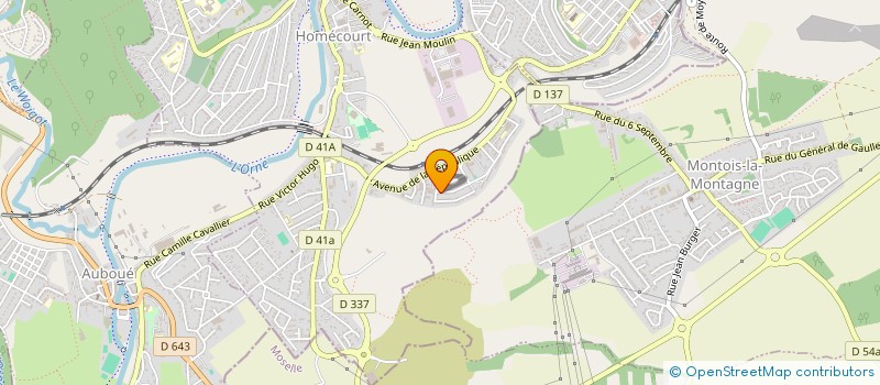 localisation de l'entreprise MADAME CELINE DUFRAICHE  HOMECOURT