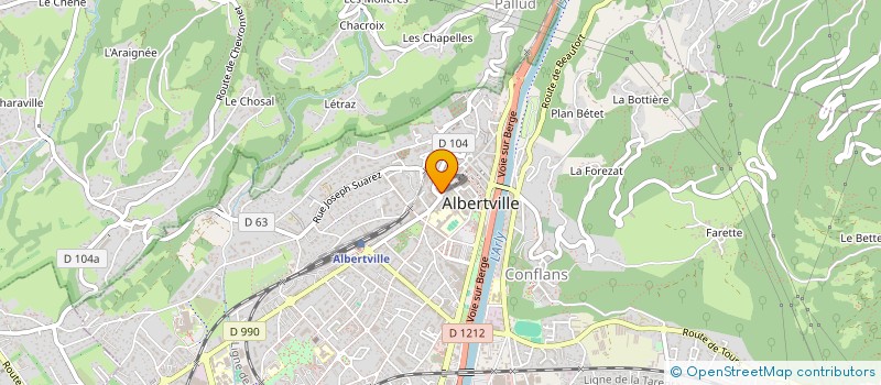 localisation de l'entreprise MADAME CELINE DUMAX  ALBERTVILLE