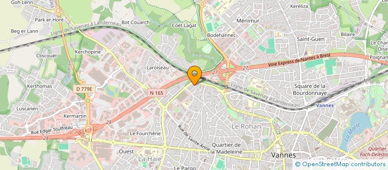 localisation de l'entreprise MADAME CELINE ELISE YVELINE ROUXEL à VANNES