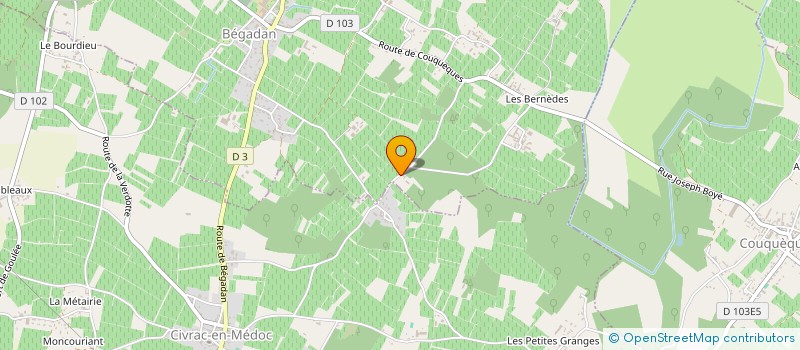 localisation de l'entreprise MADAME CELINE EVELYNE CHARL LAVIELLE  BEGADAN