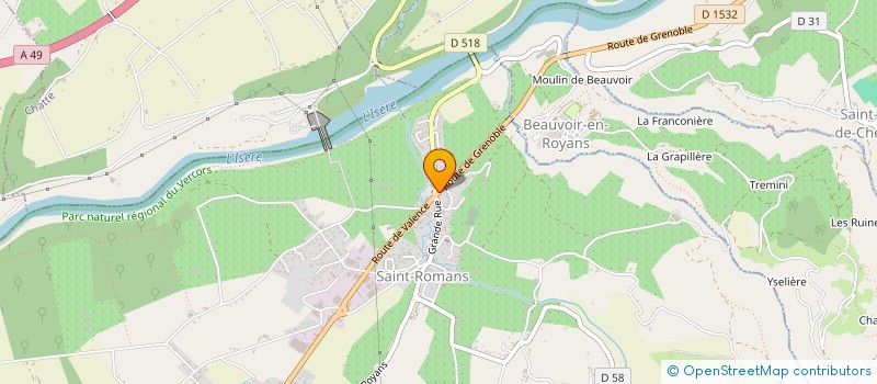 localisation de l'entreprise MADAME CELINE FELANDES  SAINT-ROMANS