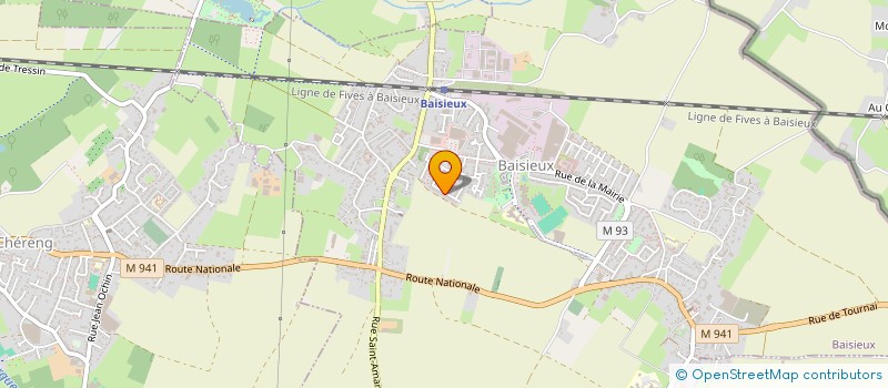 localisation de l'entreprise MADAME CELINE FONDEUR à BAISIEUX