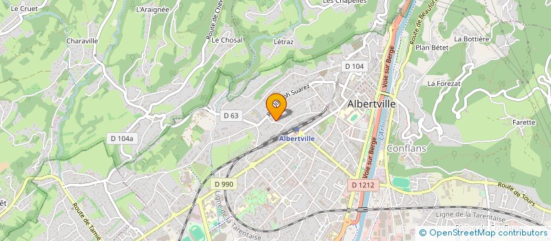 localisation de l'entreprise MADAME CELINE FORTE  ALBERTVILLE