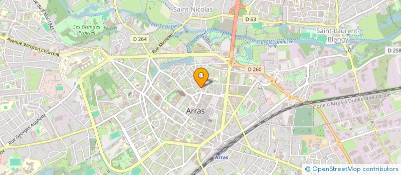 localisation de l'entreprise MADAME CELINE FOUQUART à ARRAS