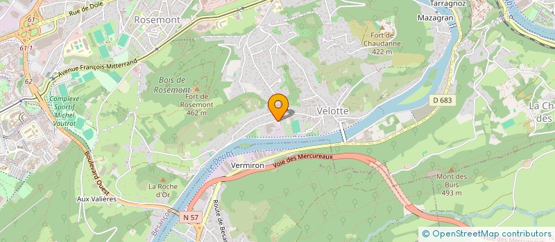 localisation de l'entreprise MADAME CELINE GALLI  BESANCON